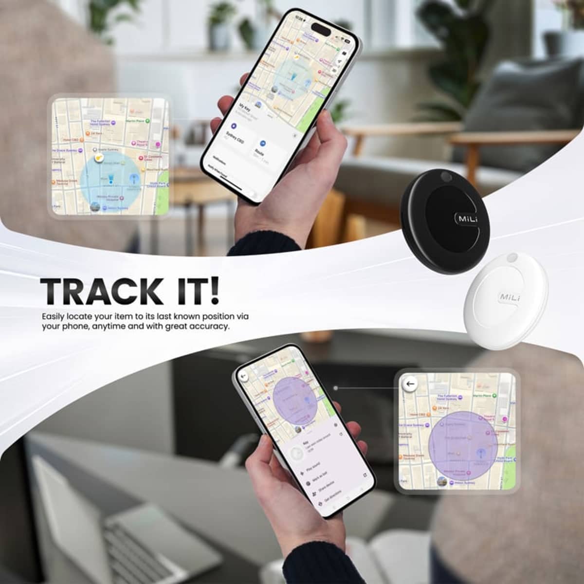 MiTag Duo Global Tracking Tag with PU Case (stock)