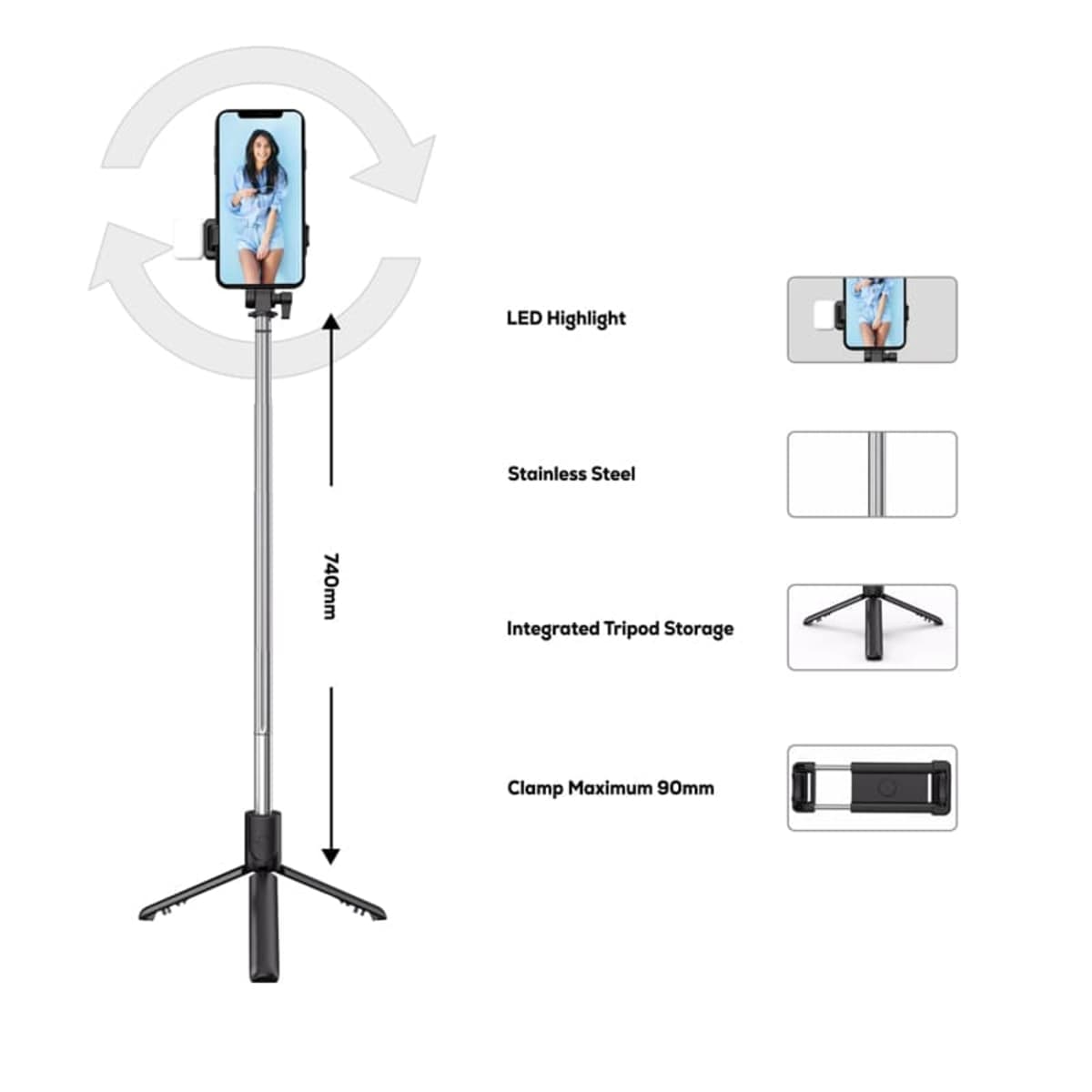 Reunion LED Selfie Stand