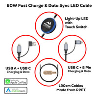 Lucca Switch Light 60W Fast Charging Data Cable