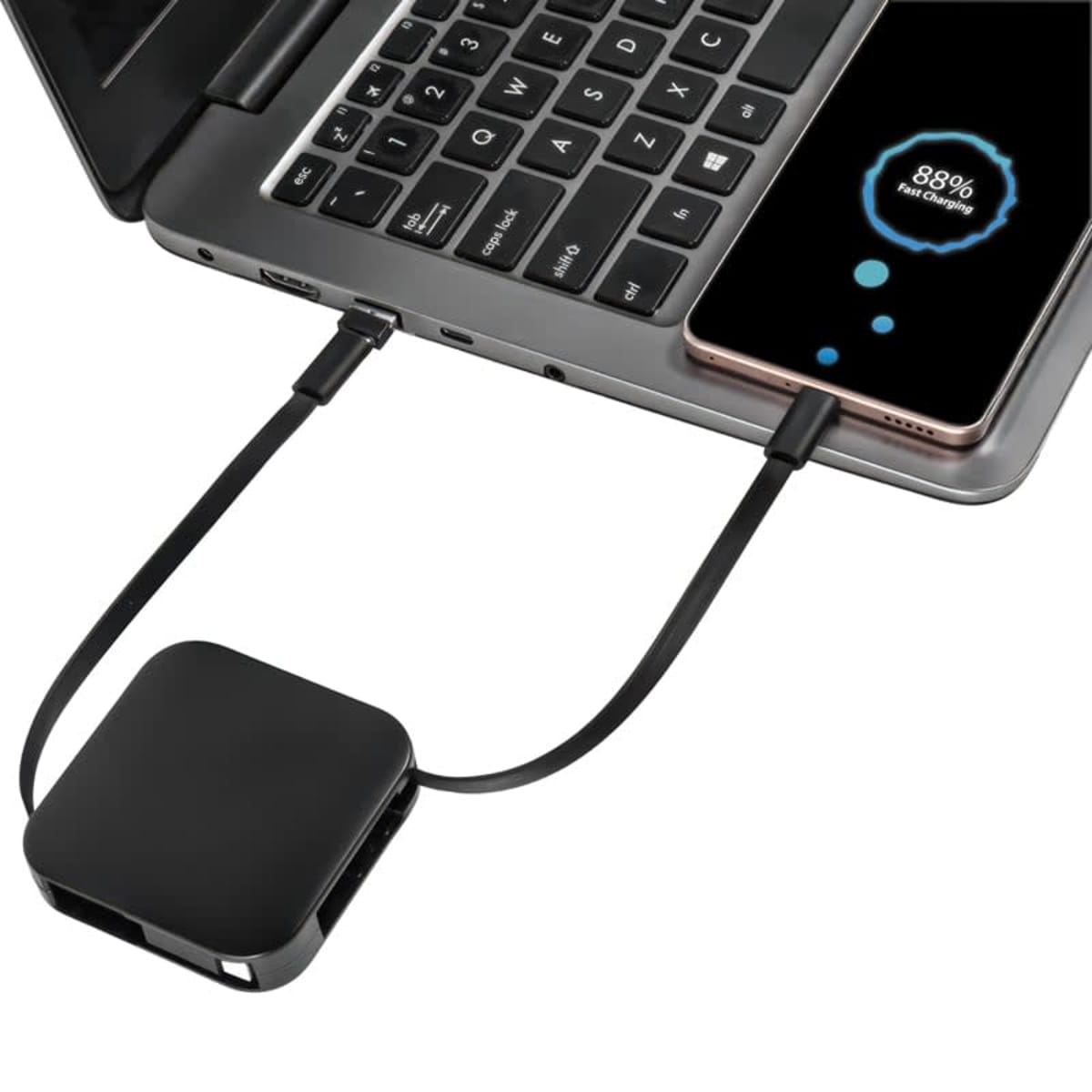 Avola Retractable Fast Charge Cable and Stand