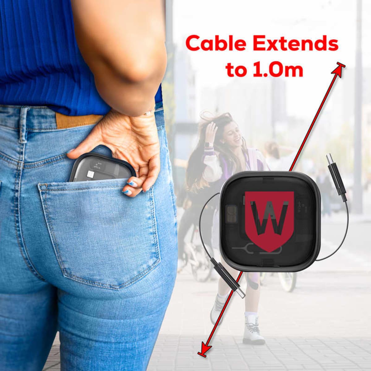 Catania Retractable 60W Fast Charging and Data Cable Set
