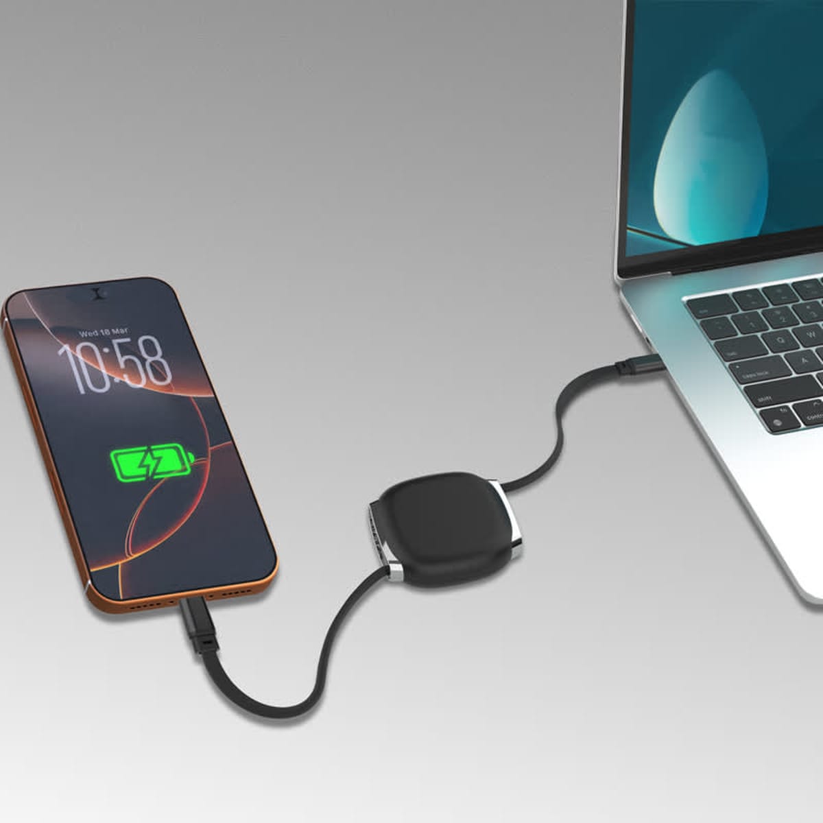 Paulo 100W Retractable Charging Data Cable
