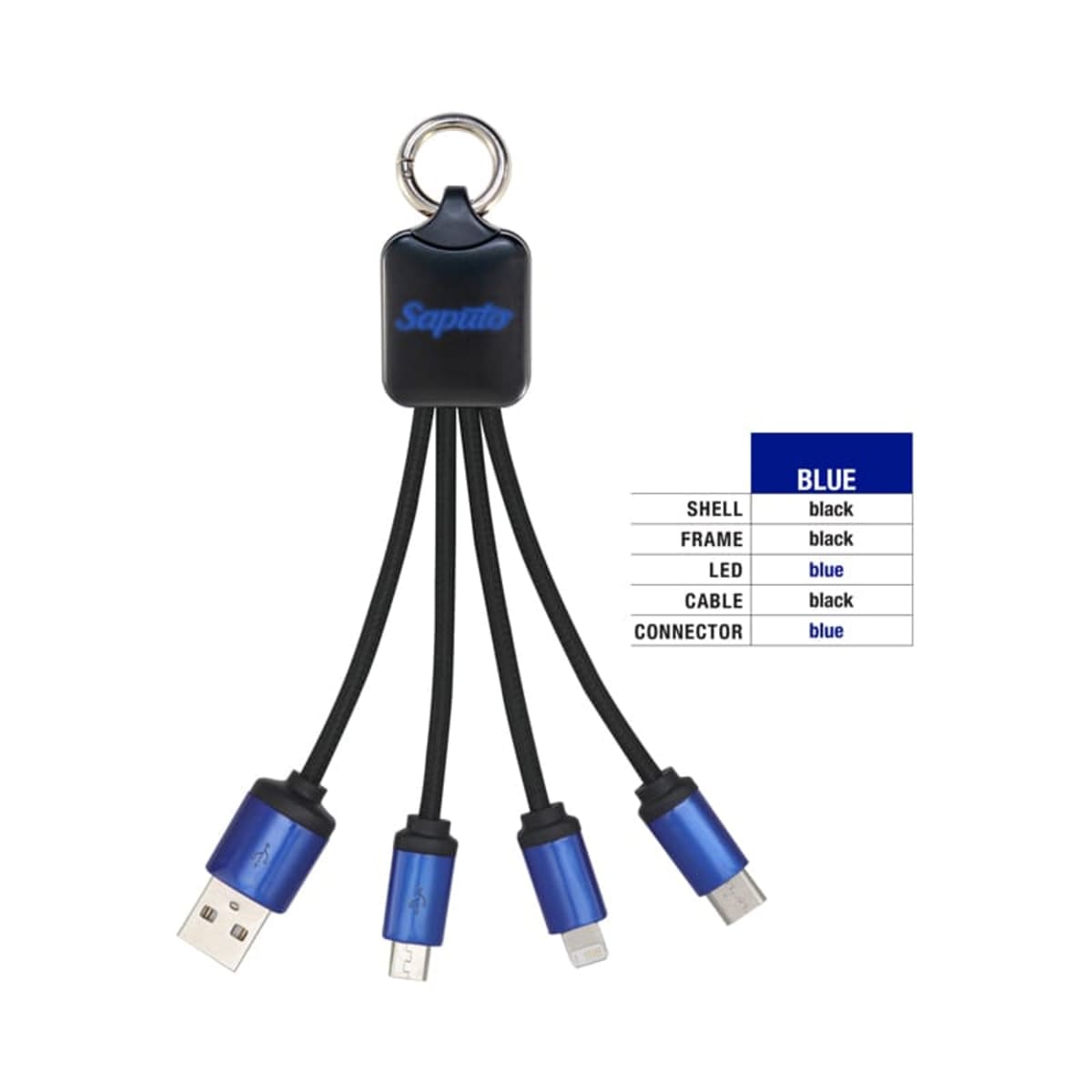 Atesso Light Up Charge Cable - Rectangle