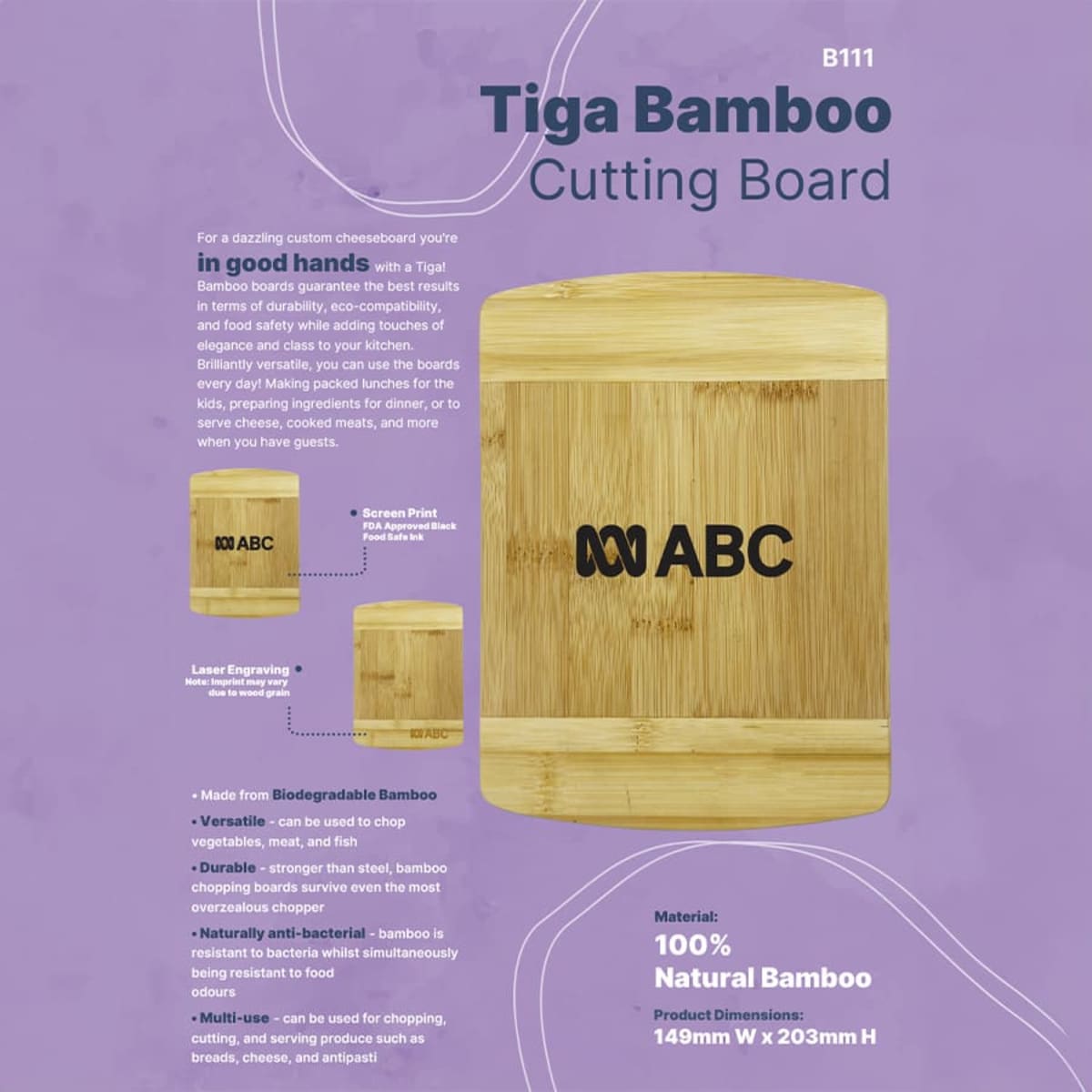 Tiga Bamboo Cutting Board