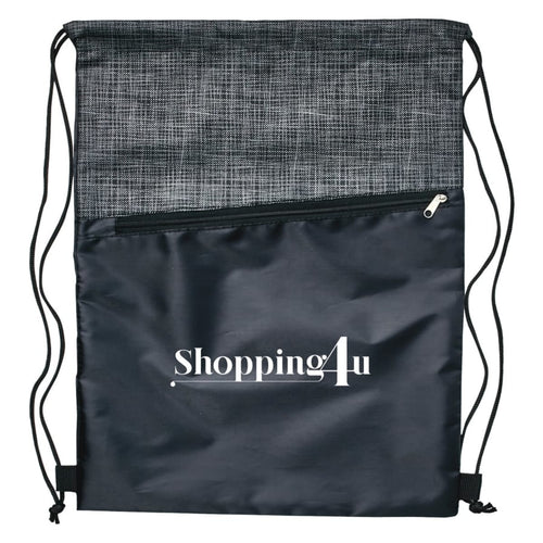 Crosshatch Drawstring Bag