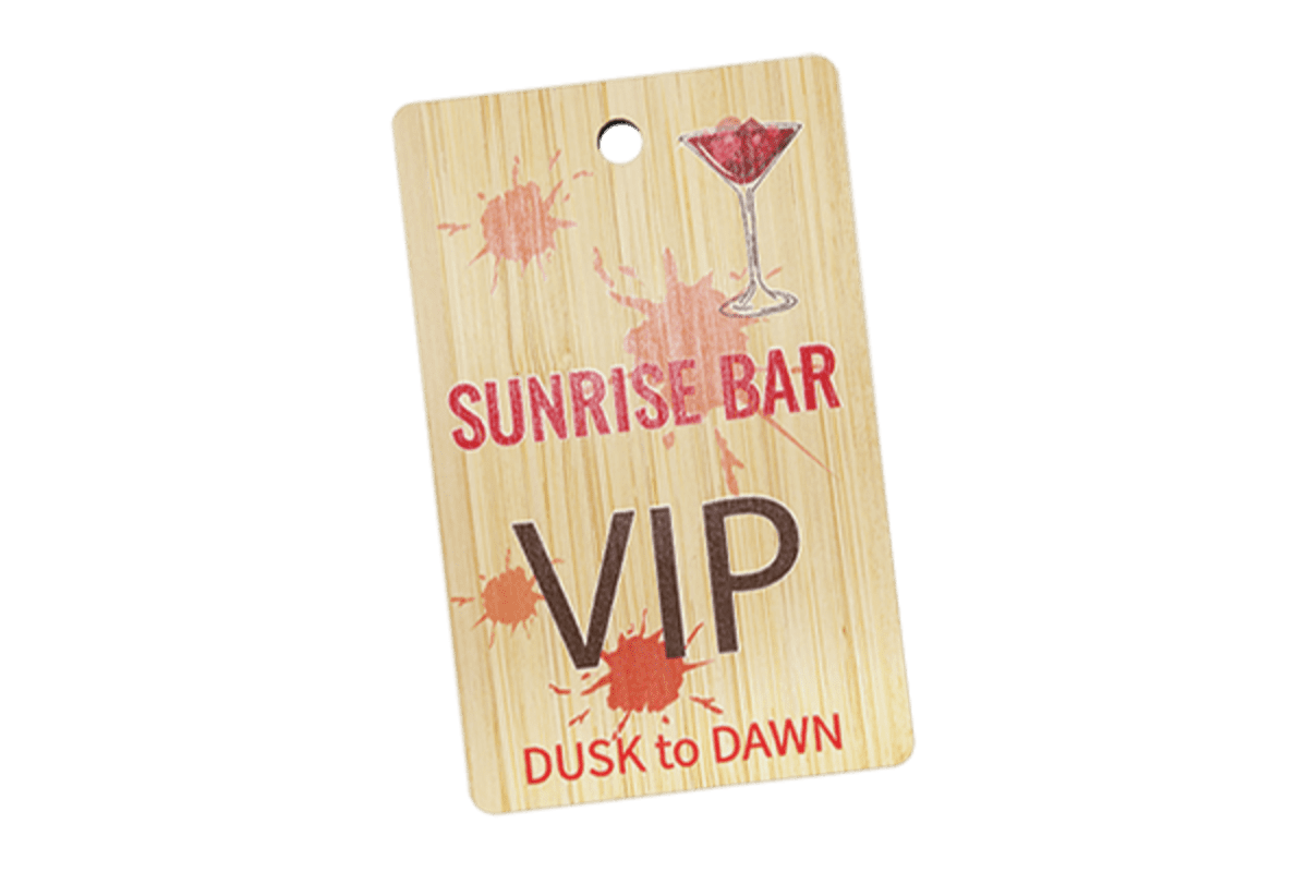 Bamboo Eco Rectangular Tag with hole Double Side