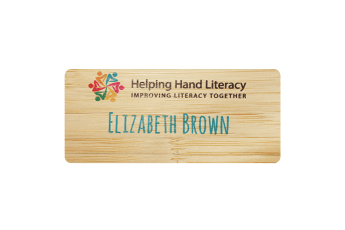 Bamboo Eco Staff Name Tag Popular Size with Clip
