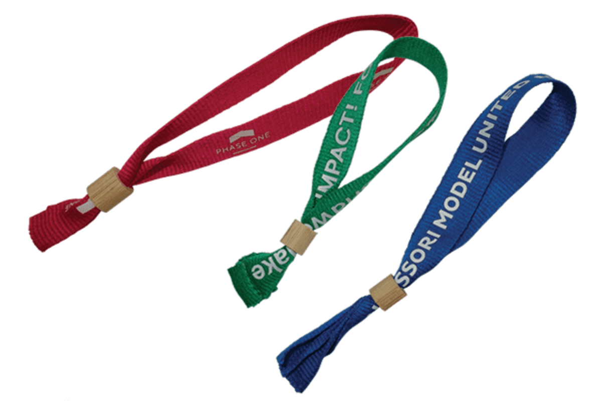 Eco Friendly Bamboo Fabric Wristband 1 Colour Print