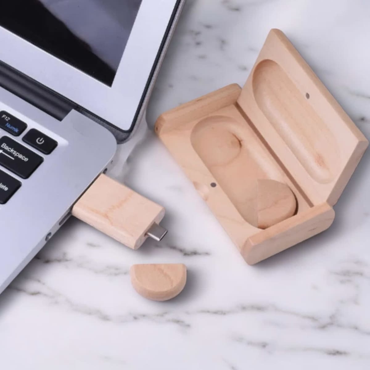 Bengero Wooden Dual 4GB USB Flash Drive