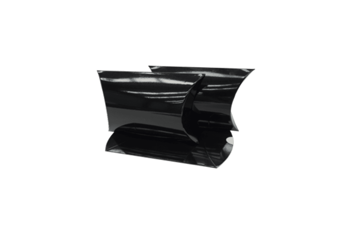 Small Gloss Black Pillow Box Printed