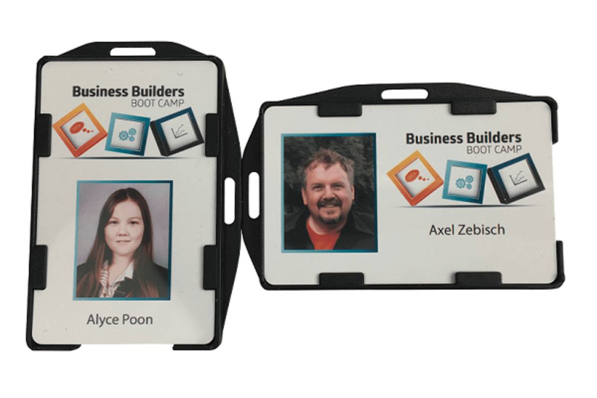 Rigid Black Double Sided Security ID card holder