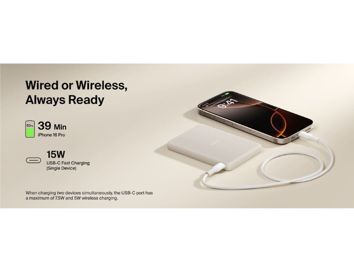 Belkin BoostCharge 5K Slim Magnetic Power Bank