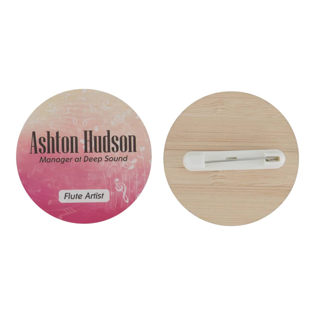 Bamboo Tag Round 50mm Full Colour - Single Side Print