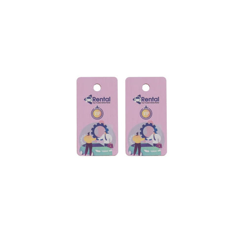 Bamboo Keytag 54 x 28.5mm with Hole Full Colour - Keyring