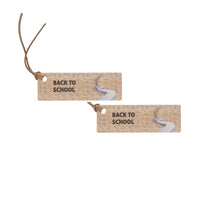 Bamboo Bookmark 40 x 120mm with Hole Full Colour - Leather Cord