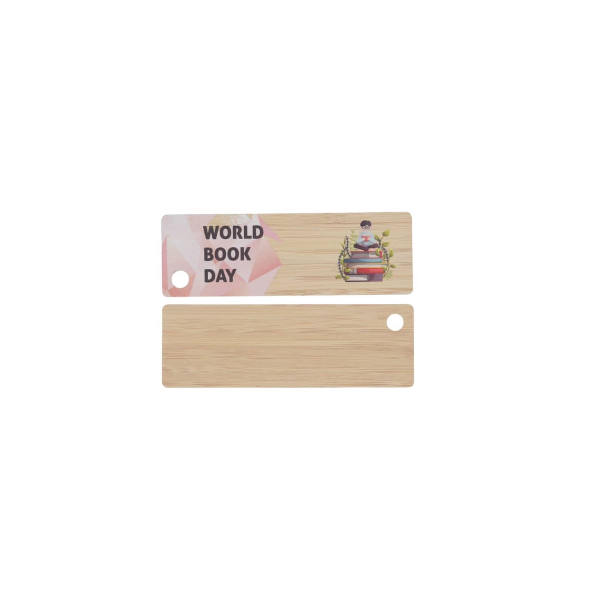 Bamboo Bookmark 40 x 120mm with Hole Full Colour - No Attachment