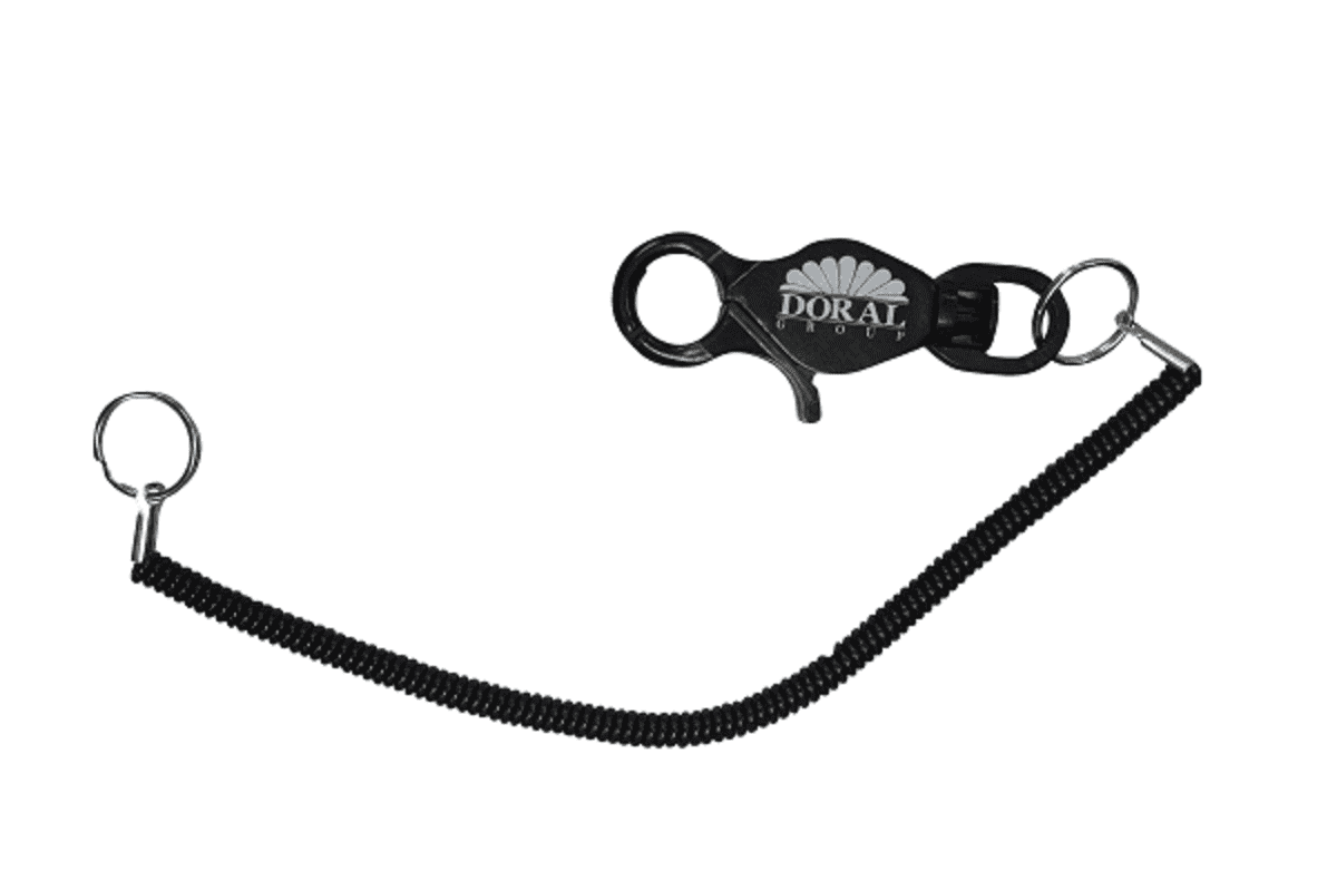 Bungee Coil Cord Lanyard with Keyring