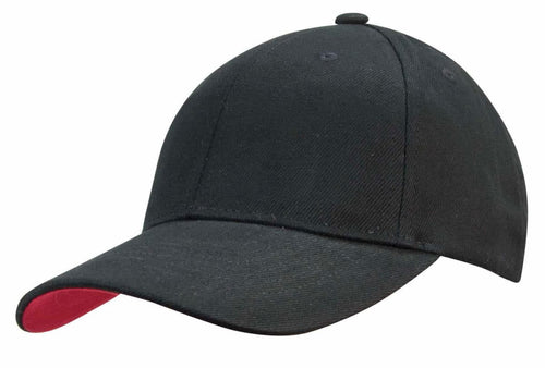 Cap 6 panel embroidered eyelets pre curved peak , heavy brushed cotton Sports Star
