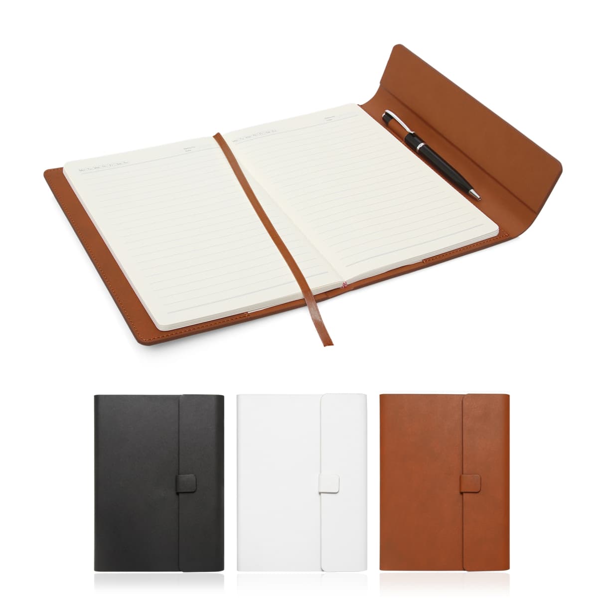 Notebook Journal A5 Leather Look Magnetic Closure