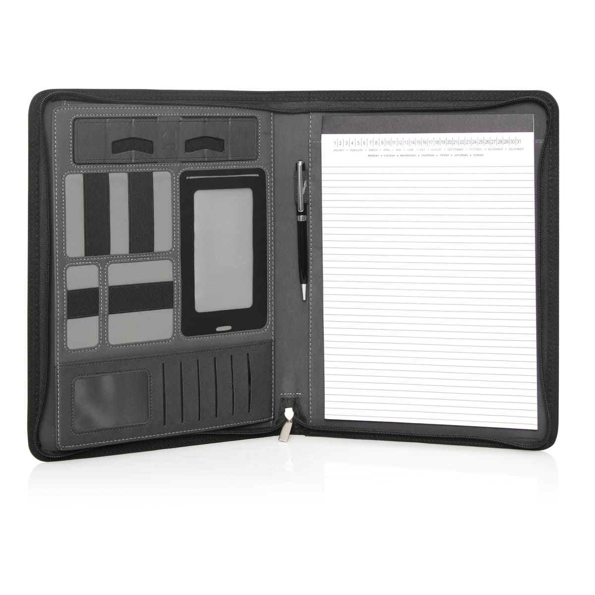 Compendium A4 Ebony Executive Tech Zipper