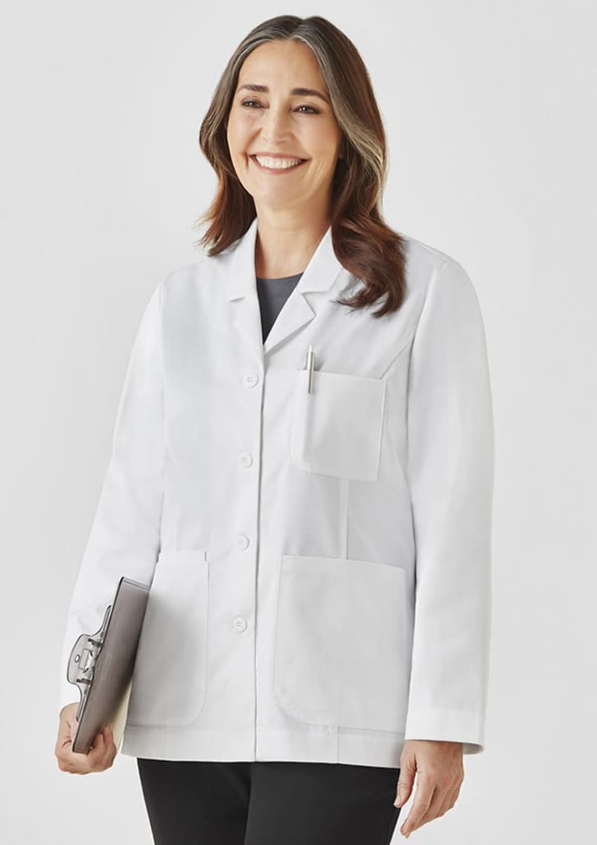 Womens Hope Cropped Lab Coat