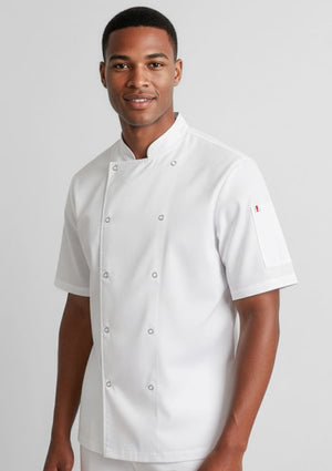 Mens Zest Short Sleeve Chef Jacket