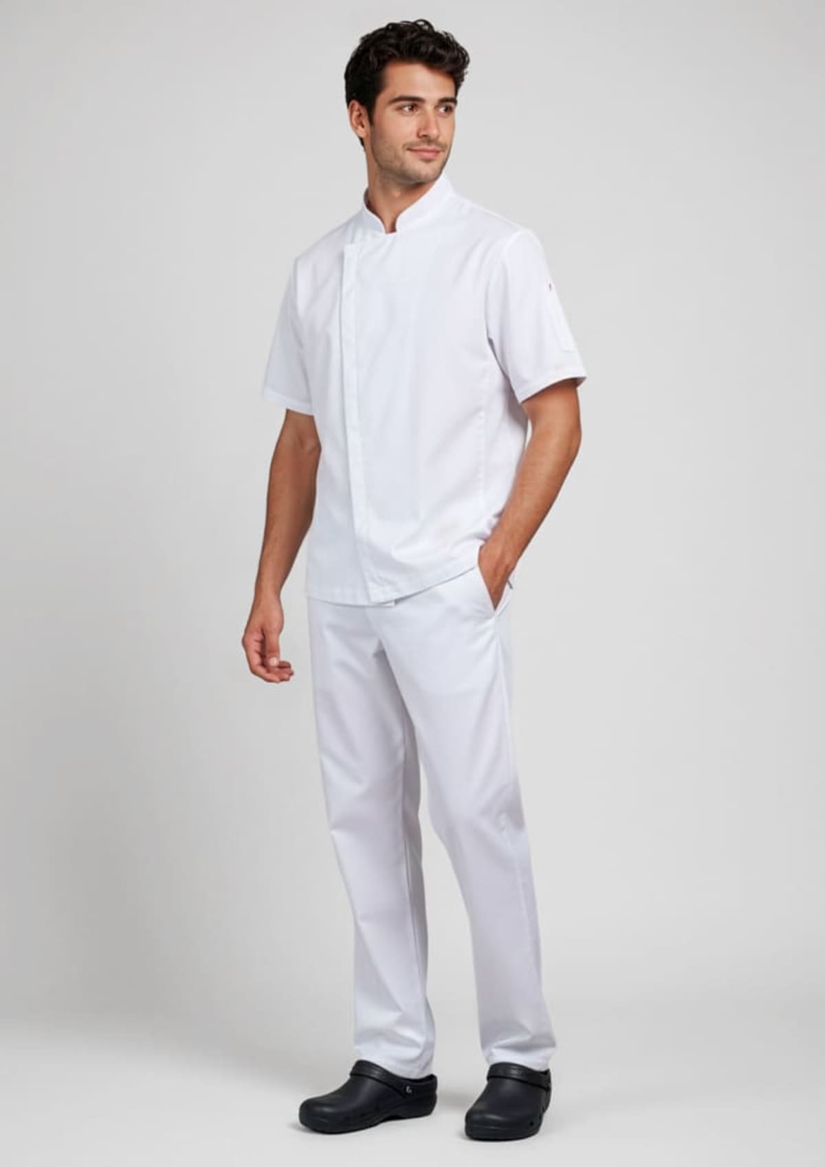 Mens Alfresco Short Sleeve Chef Jacket