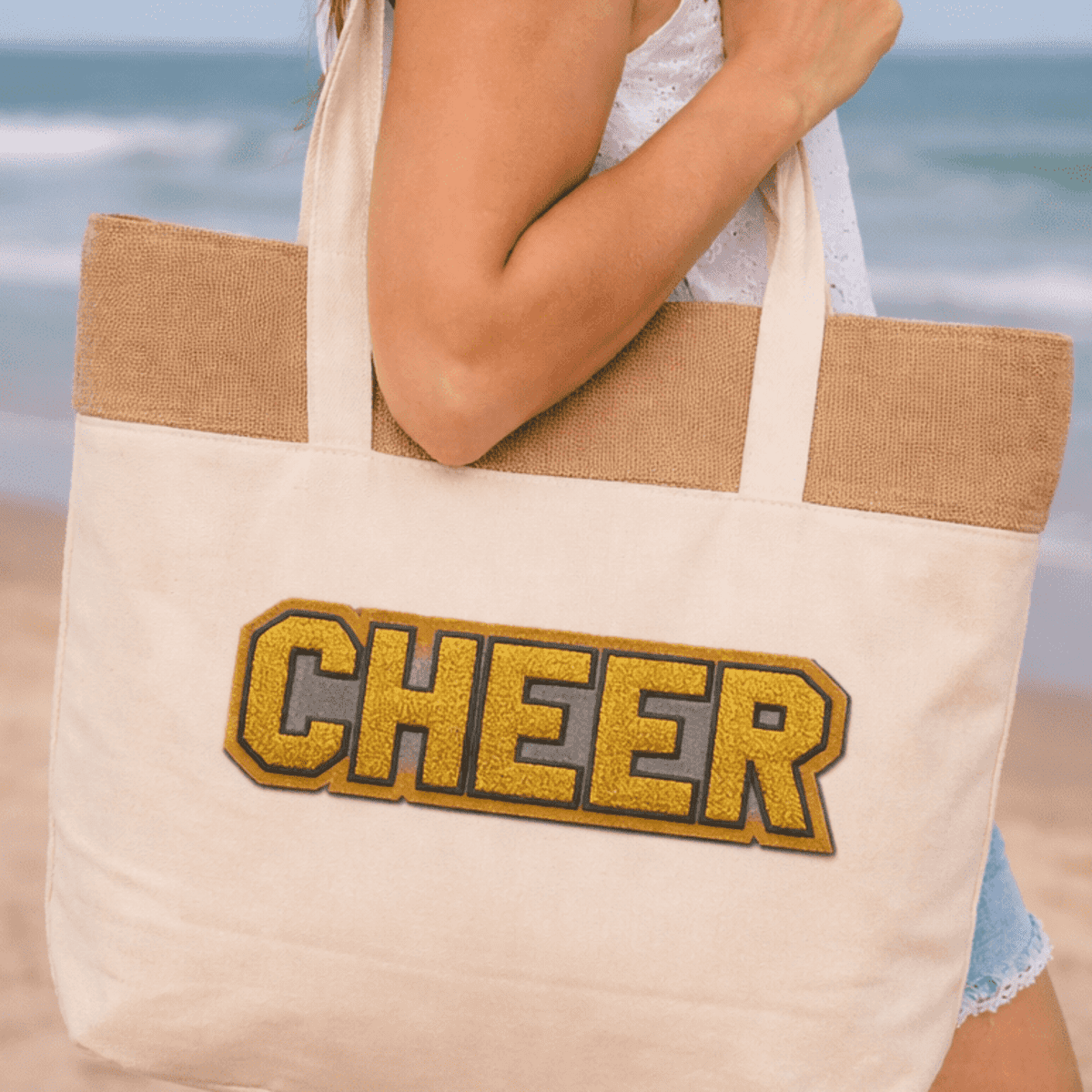 The Brooke Jute and Cotton Cooler Bag