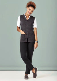 Womens Button Front Knit Vest