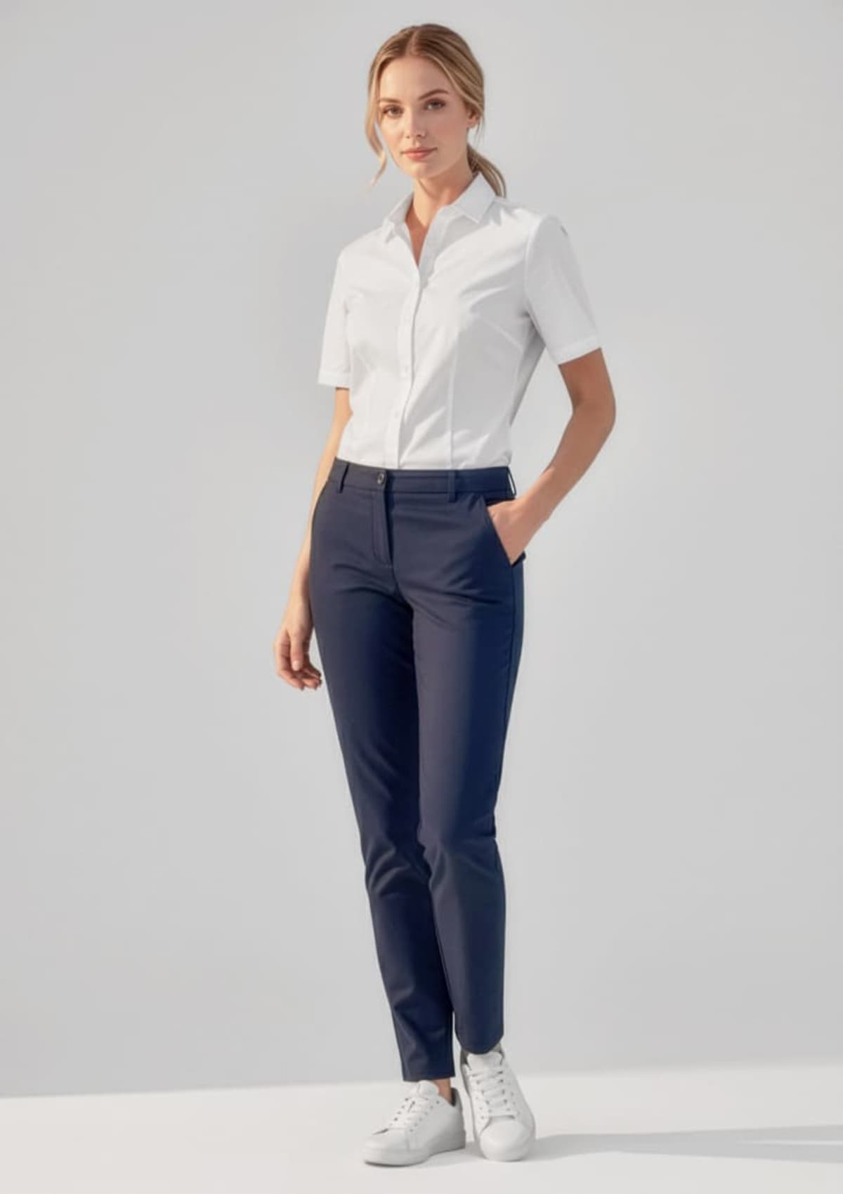 Womens Comfort Waist Slim Leg Pant