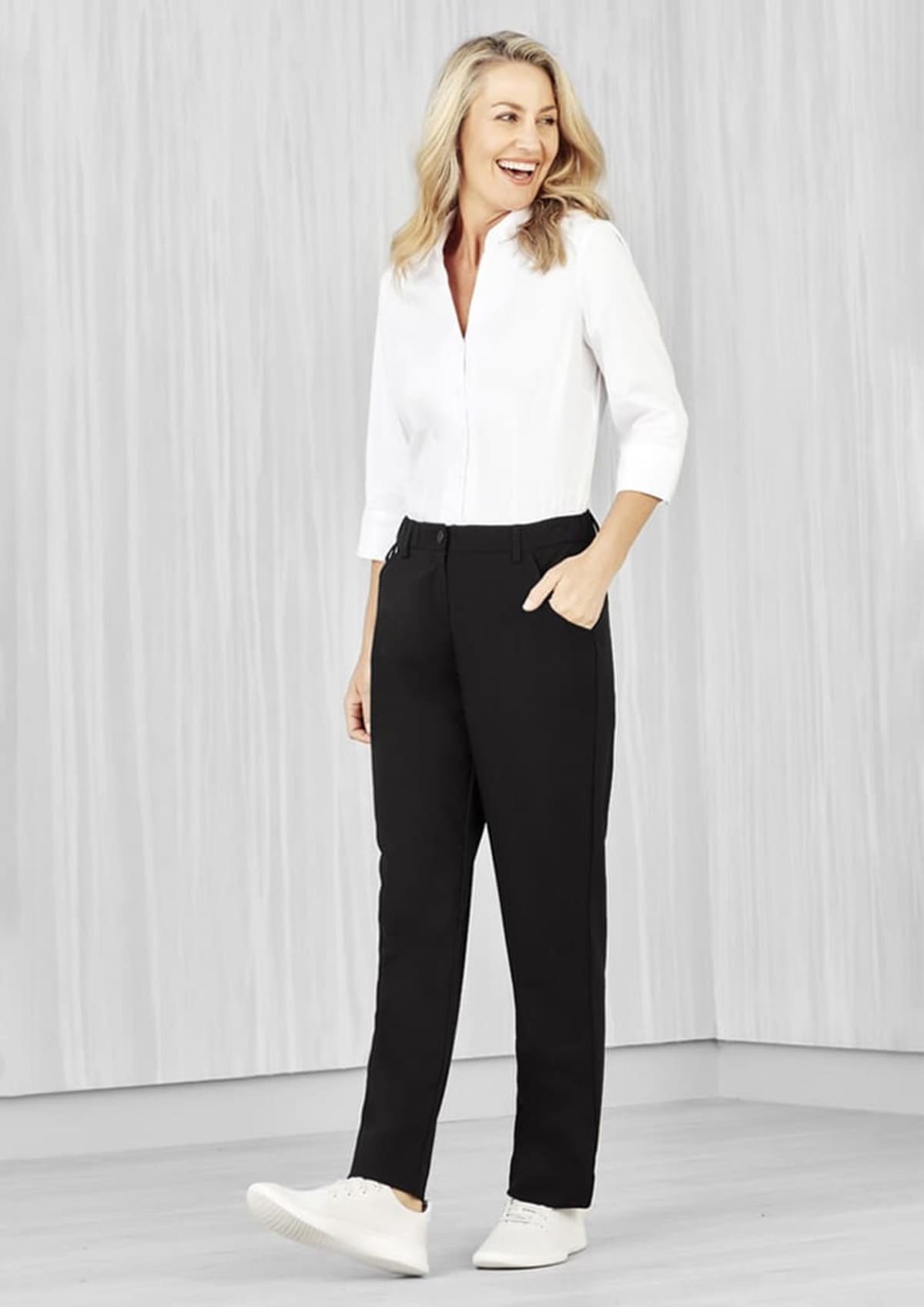 Womens Comfort Waist Straight Leg Pant