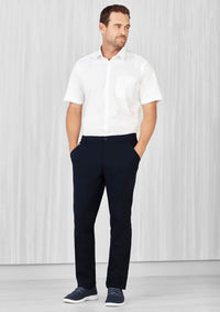 Mens Comfort Waist Flat Front Pant