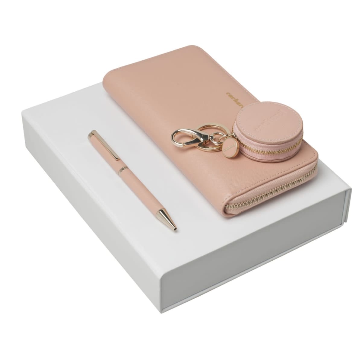 Set Bagatelle Rose (ballpoint pen, key ring & lady purse)