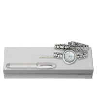 Set Cacharel Blanc (ballpoint pen & watch)