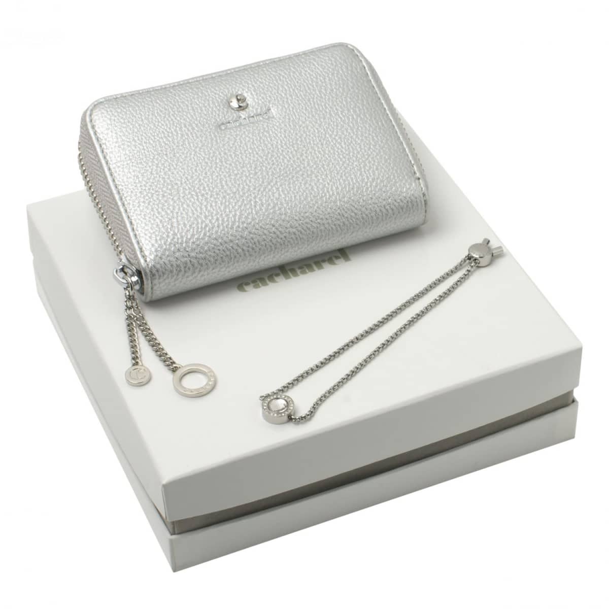 Set Cacharel Chrome (mini wallet & bracelet)