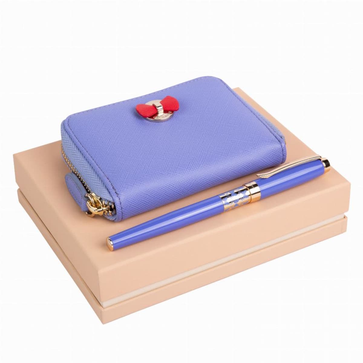 Set Hortense Bright Blue (rollerball pen & mini wallet)