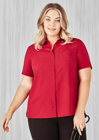 Womens Florence Plain Short Sleeve Shirt