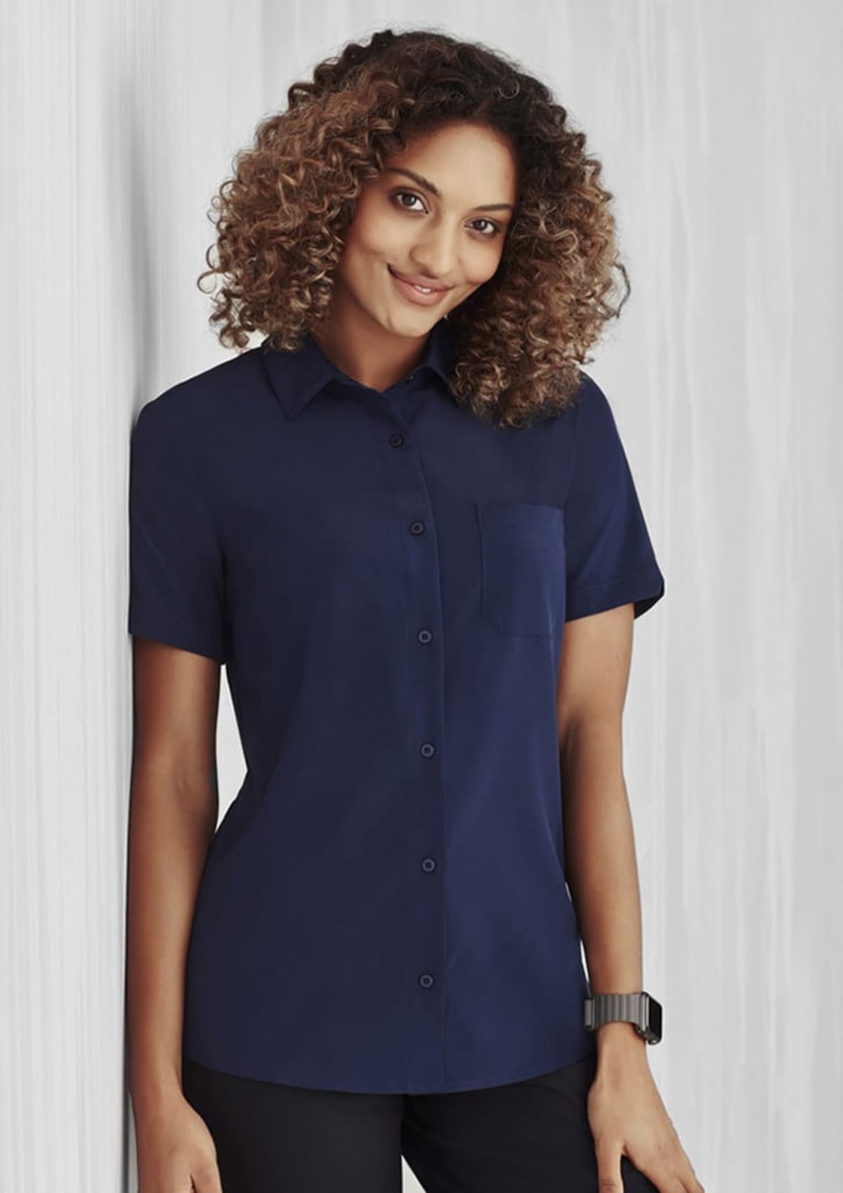 Womens Florence Plain Short Sleeve Shirt