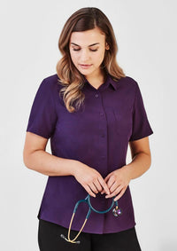 Womens Florence Plain Short Sleeve Shirt