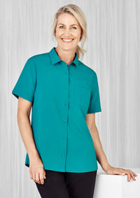 Womens Florence Plain Short Sleeve Shirt