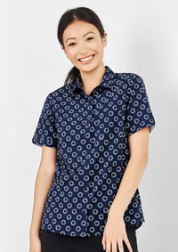 Womens Florence Daisy Print Short Sleeve Shirt