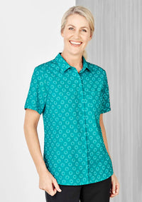 Womens Florence Daisy Print Short Sleeve Shirt