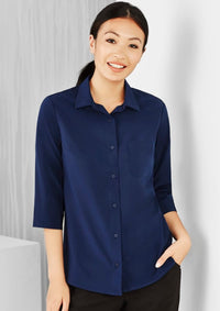 Womens Florence Plain 3/4 Sleeve Shirt