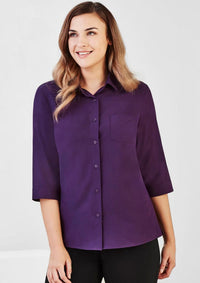 Womens Florence Plain 3/4 Sleeve Shirt