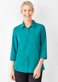 Womens Florence Plain 3/4 Sleeve Shirt