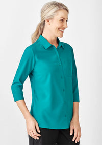 Womens Florence Plain 3/4 Sleeve Shirt