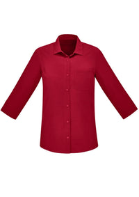 Womens Florence Plain 3/4 Sleeve Shirt