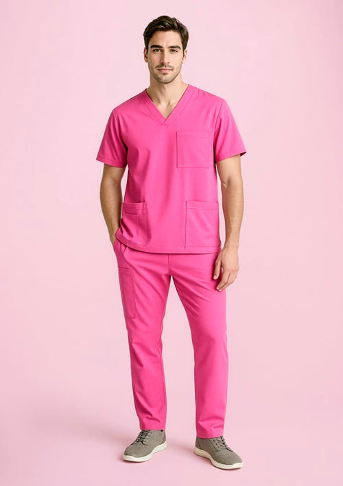 Unisex Pink Scrub Pant