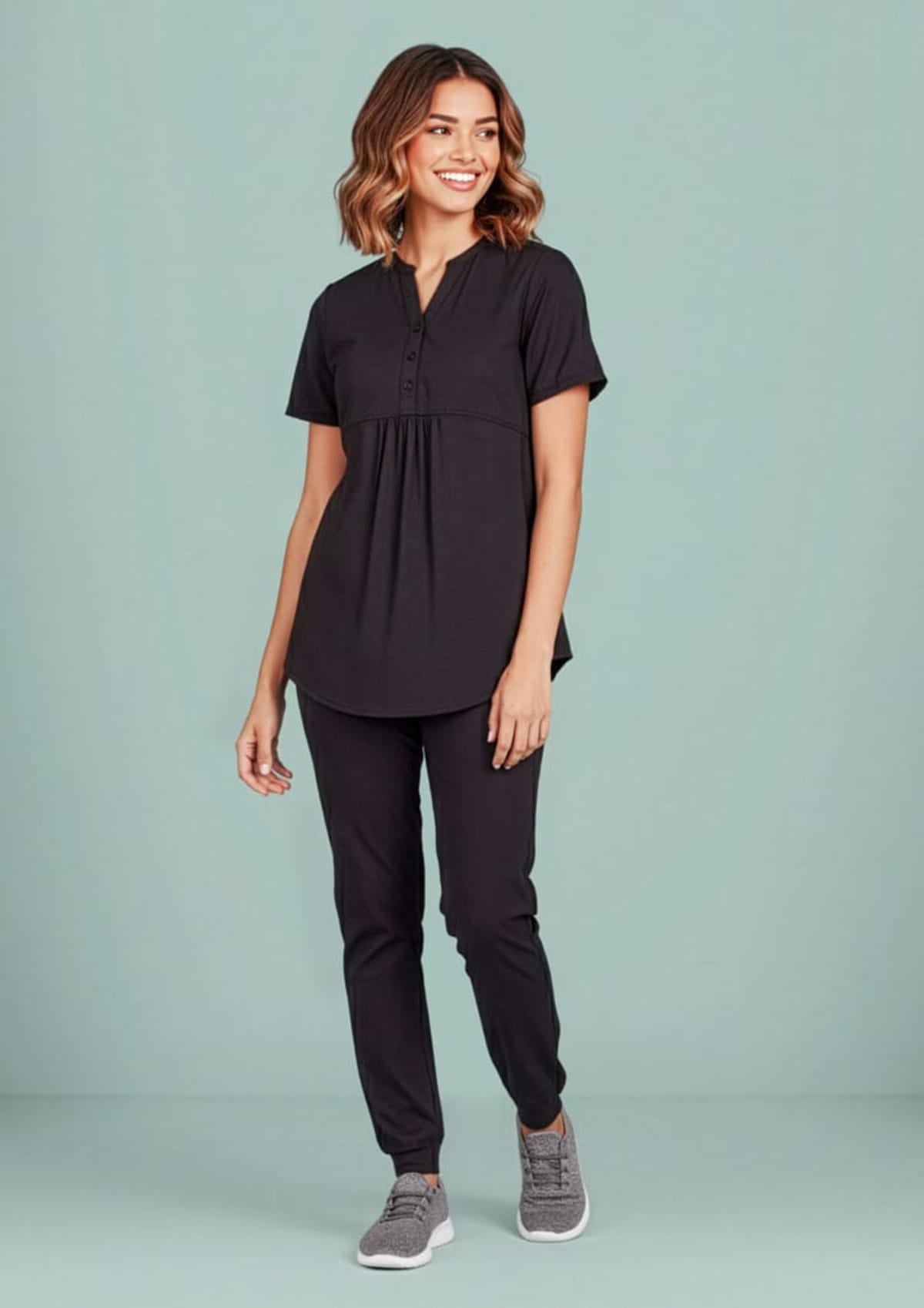Womens Rose Tunic Scrub Top