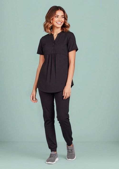 Womens Rose Tunic Scrub Top